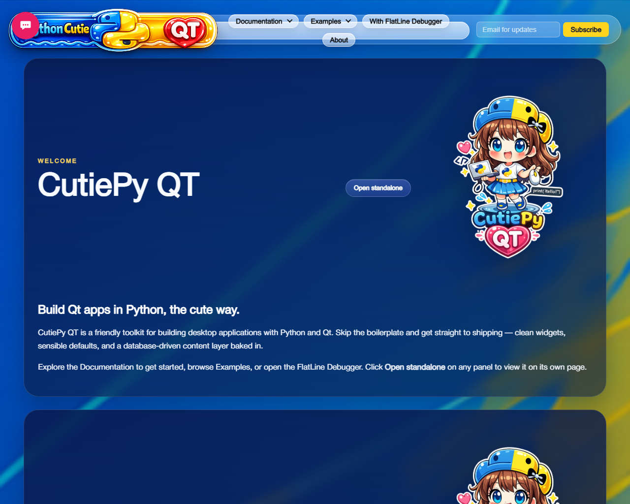 CutiePy website screenshot