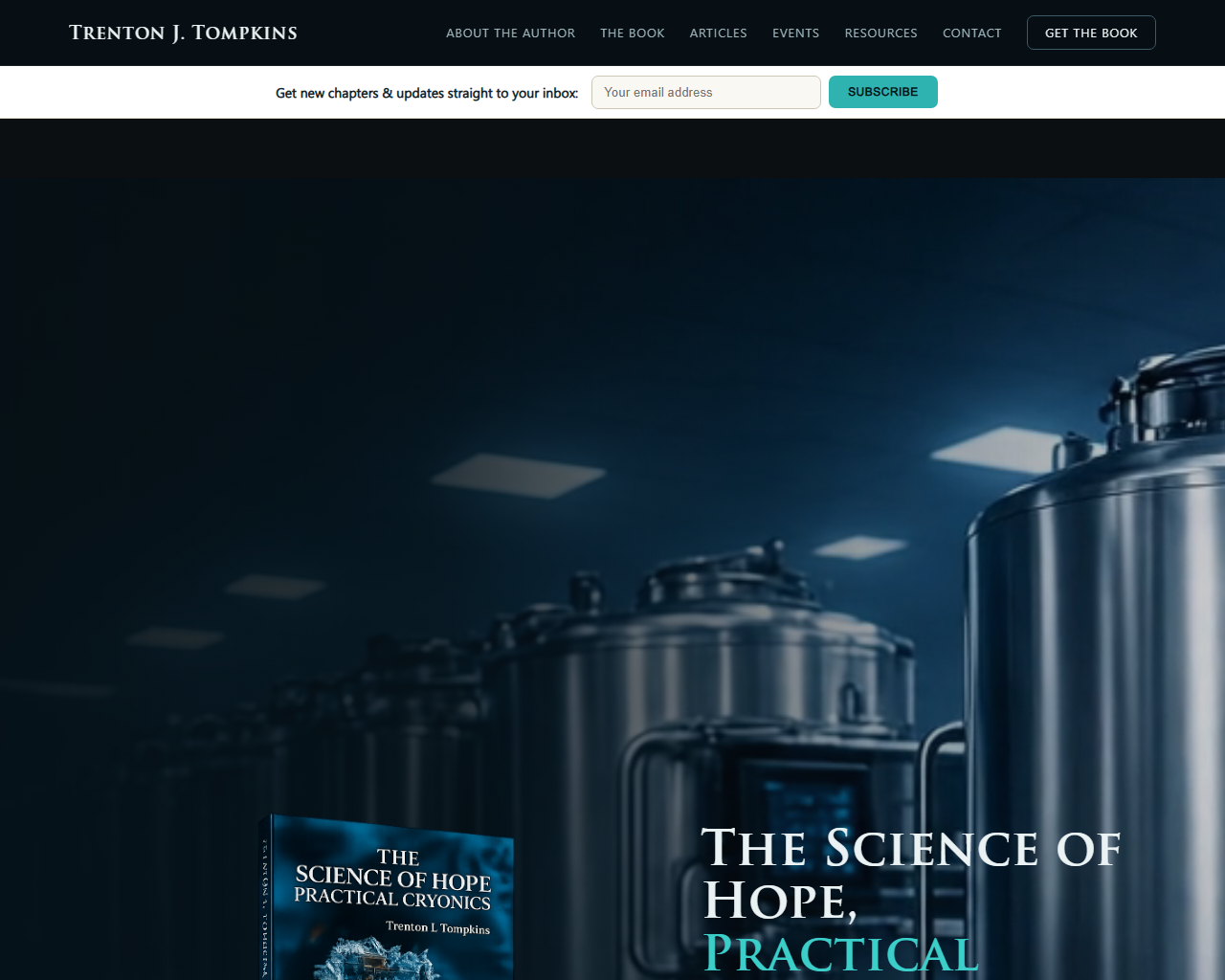 Practical Cryonics website screenshot